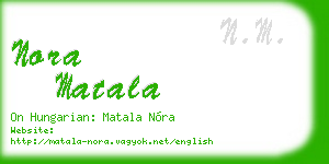 nora matala business card